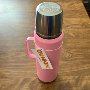Pink Dunkin Donuts thermos